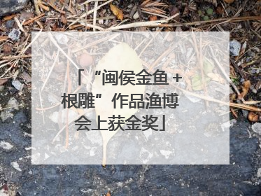 “闽侯金鱼＋根雕”作品渔博会上获金奖